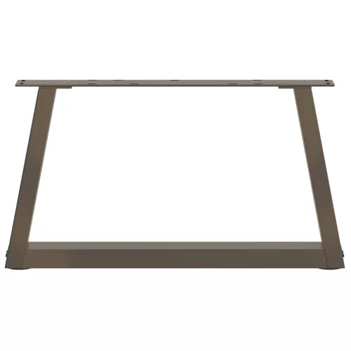  2 db V-alakú natúr acél dohányzóasztal láb 50x(30-31,3) cm