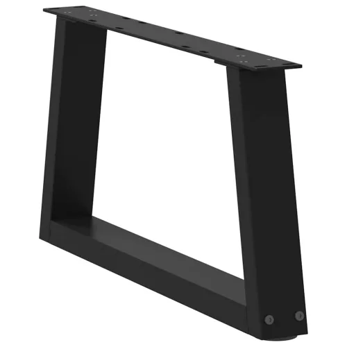  2 db fekete, V-alakú acél dohányzóasztal láb 60 x (30-31,3) cm