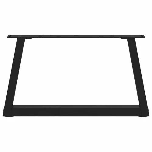  2 db fekete, V-alakú acél dohányzóasztal láb 60 x (30-31,3) cm