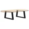  2 db fekete, V-alakú acél dohányzóasztal láb 60 x (30-31,3) cm