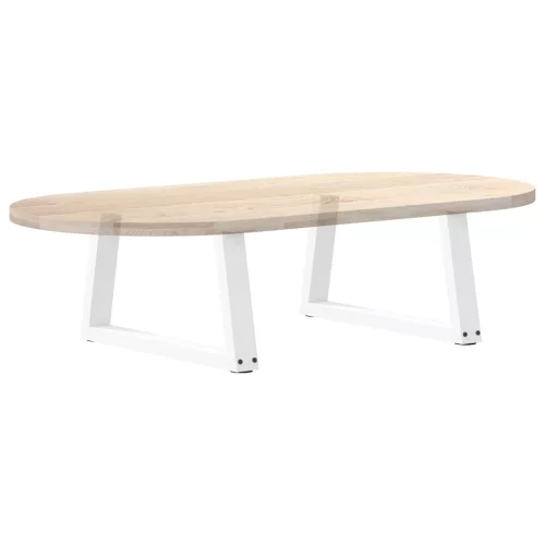  2 db fehér, V-alakú acél dohányzóasztal láb 60 x (30-31,3) cm
