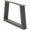  2 db antracitszürke, V-alakú acél dohányzóasztal láb 60 x (30-31,3) cm