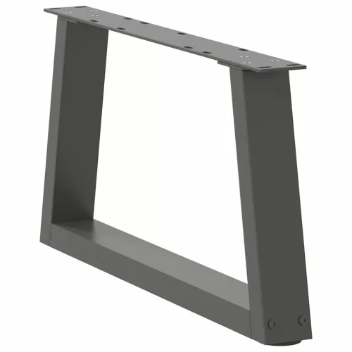  2 db antracitszürke, V-alakú acél dohányzóasztal láb 60 x (30-31,3) cm