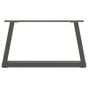  2 db antracitszürke, V-alakú acél dohányzóasztal láb 60 x (30-31,3) cm
