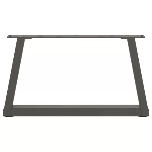  2 db antracitszürke, V-alakú acél dohányzóasztal láb 60 x (30-31,3) cm