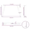  2 db antracitszürke, V-alakú acél dohányzóasztal láb 60 x (30-31,3) cm