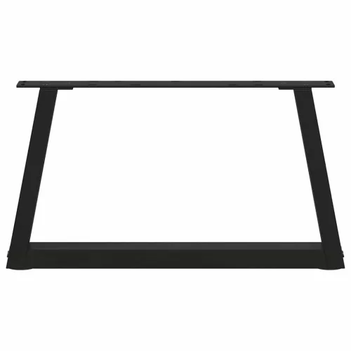  2 db fekete, V-alakú acél dohányzóasztal láb 70 x (30-31,3) cm