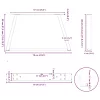  2 db fekete, V-alakú acél dohányzóasztal láb 70 x (30-31,3) cm