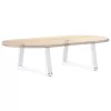  2 db fehér, V-alakú acél dohányzóasztal láb 70 x (30-31,3) cm