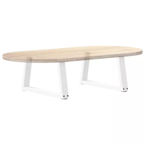  2 db fehér, V-alakú acél dohányzóasztal láb 70 x (30-31,3) cm