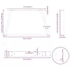  2 db fehér, V-alakú acél dohányzóasztal láb 70 x (30-31,3) cm