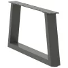  2 db antracitszürke, V-alakú acél dohányzóasztal láb 70 x (30-31,3) cm