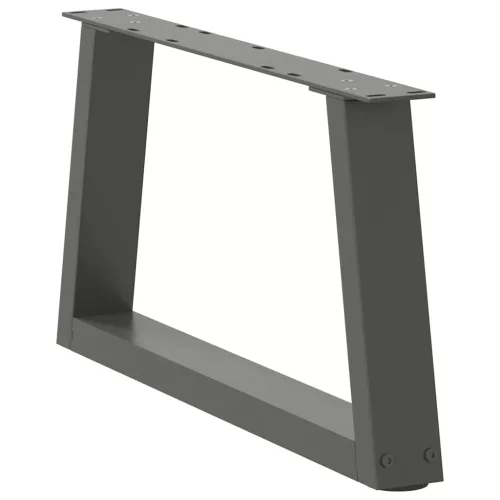  2 db antracitszürke, V-alakú acél dohányzóasztal láb 70 x (30-31,3) cm