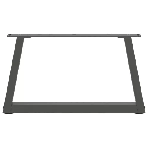  2 db antracitszürke, V-alakú acél dohányzóasztal láb 70 x (30-31,3) cm