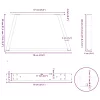  2 db antracitszürke, V-alakú acél dohányzóasztal láb 70 x (30-31,3) cm