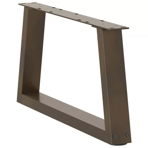  2 db V-alakú natúr acél dohányzóasztal láb 70 x (30-31,3) cm
