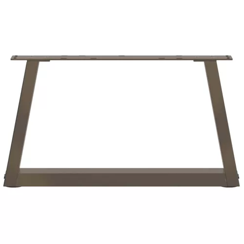  2 db V-alakú natúr acél dohányzóasztal láb 70 x (30-31,3) cm