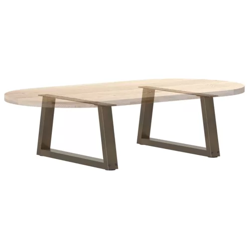  2 db V-alakú natúr acél dohányzóasztal láb 70 x (30-31,3) cm