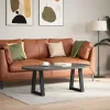  2 db fekete, V-alakú acél dohányzóasztal láb 28 x (42-43,3) cm