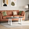  2 db fehér, V-alakú acél dohányzóasztal láb 28 x (42-43,3) cm