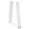  2 db fehér, V-alakú acél dohányzóasztal láb 28 x (42-43,3) cm