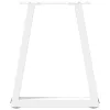  2 db fehér, V-alakú acél dohányzóasztal láb 28 x (42-43,3) cm