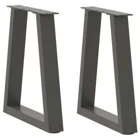    2 db antracitszürke, V-alakú acél dohányzóasztal láb 28 x (42-43,3) cm