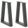  2 db antracitszürke, V-alakú acél dohányzóasztal láb 28 x (42-43,3) cm
