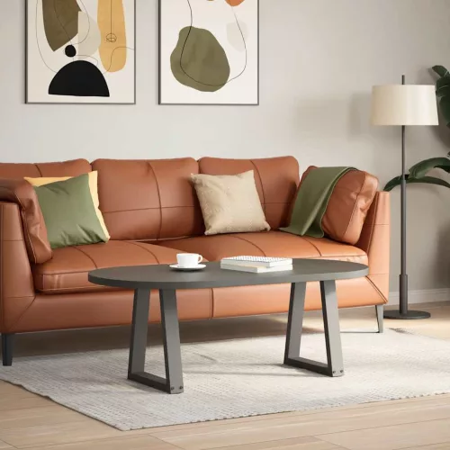  2 db antracitszürke, V-alakú acél dohányzóasztal láb 28 x (42-43,3) cm