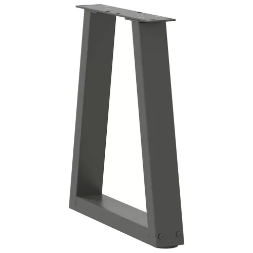  2 db antracitszürke, V-alakú acél dohányzóasztal láb 28 x (42-43,3) cm