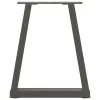  2 db antracitszürke, V-alakú acél dohányzóasztal láb 28 x (42-43,3) cm