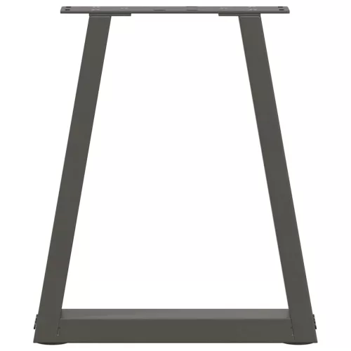  2 db antracitszürke, V-alakú acél dohányzóasztal láb 28 x (42-43,3) cm