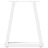 2 db fehér, V-alakú acél dohányzóasztal láb 38x(42-43,3) cm