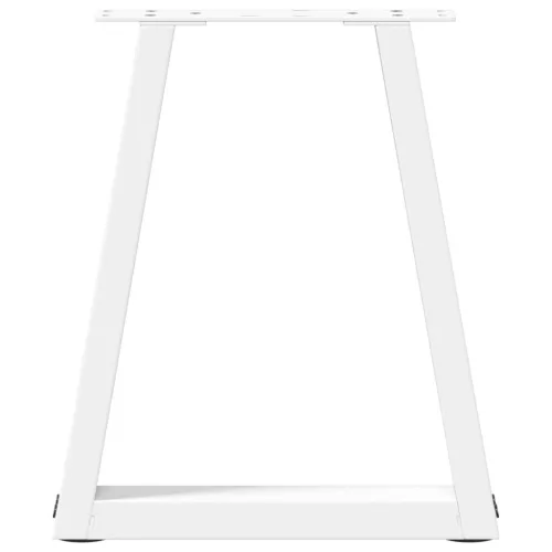  2 db fehér, V-alakú acél dohányzóasztal láb 38x(42-43,3) cm