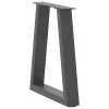  2 db antracitszürke, V-alakú acél dohányzóasztal láb 38x(42-43,3) cm