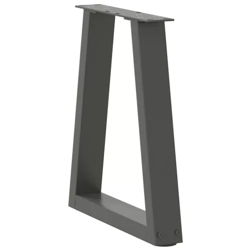  2 db antracitszürke, V-alakú acél dohányzóasztal láb 38x(42-43,3) cm