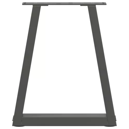  2 db antracitszürke, V-alakú acél dohányzóasztal láb 38x(42-43,3) cm
