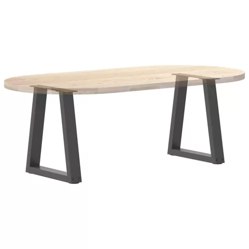  2 db antracitszürke, V-alakú acél dohányzóasztal láb 38x(42-43,3) cm