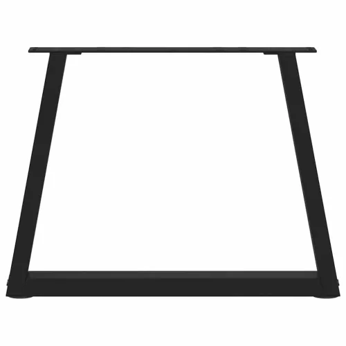  2 db fekete, V-alakú acél dohányzóasztal láb 50 x (42-43,3) cm