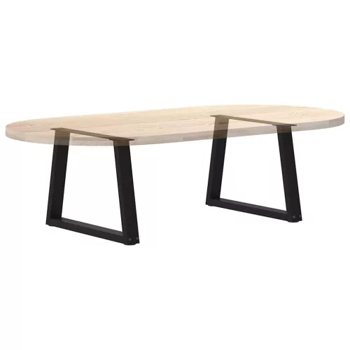  2 db fekete, V-alakú acél dohányzóasztal láb 50 x (42-43,3) cm