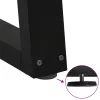  2 db fekete, V-alakú acél dohányzóasztal láb 50 x (42-43,3) cm