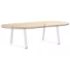  2 db fehér, V-alakú acél dohányzóasztal láb 50 x (42-43,3) cm