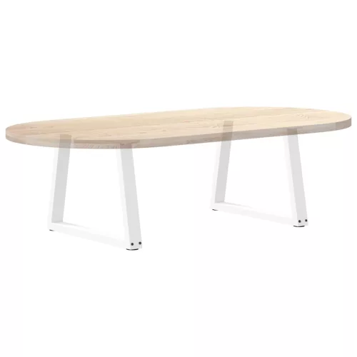  2 db fehér, V-alakú acél dohányzóasztal láb 50 x (42-43,3) cm
