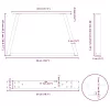  2 db fehér, V-alakú acél dohányzóasztal láb 50 x (42-43,3) cm