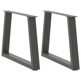    2 db antracitszürke, V-alakú acél dohányzóasztal láb 50 x (42-43,3) cm