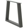  2 db antracitszürke, V-alakú acél dohányzóasztal láb 50 x (42-43,3) cm