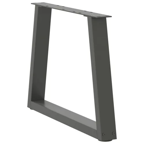  2 db antracitszürke, V-alakú acél dohányzóasztal láb 50 x (42-43,3) cm