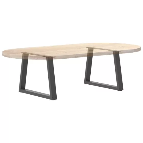  2 db antracitszürke, V-alakú acél dohányzóasztal láb 50 x (42-43,3) cm
