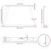  2 db antracitszürke, V-alakú acél dohányzóasztal láb 50 x (42-43,3) cm
