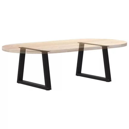  2 db fekete, V-alakú acél dohányzóasztal láb 60 x (42-43,3) cm